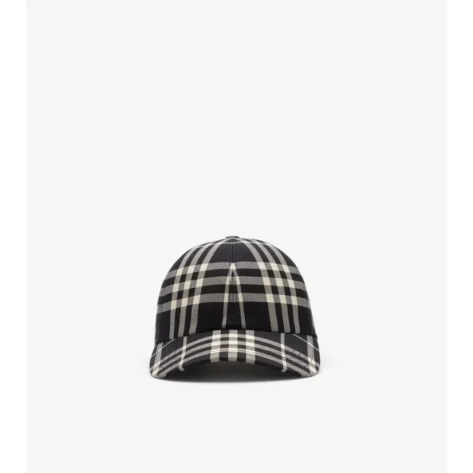 Check Cotton Baseball Cap