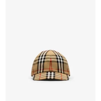 Check Cotton Baseball Cap