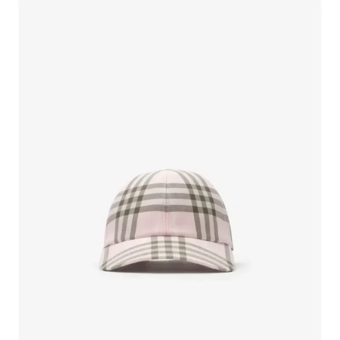 Check Cotton Baseball Cap