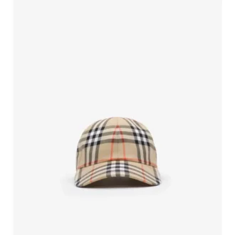 Check Cotton Baseball Cap
