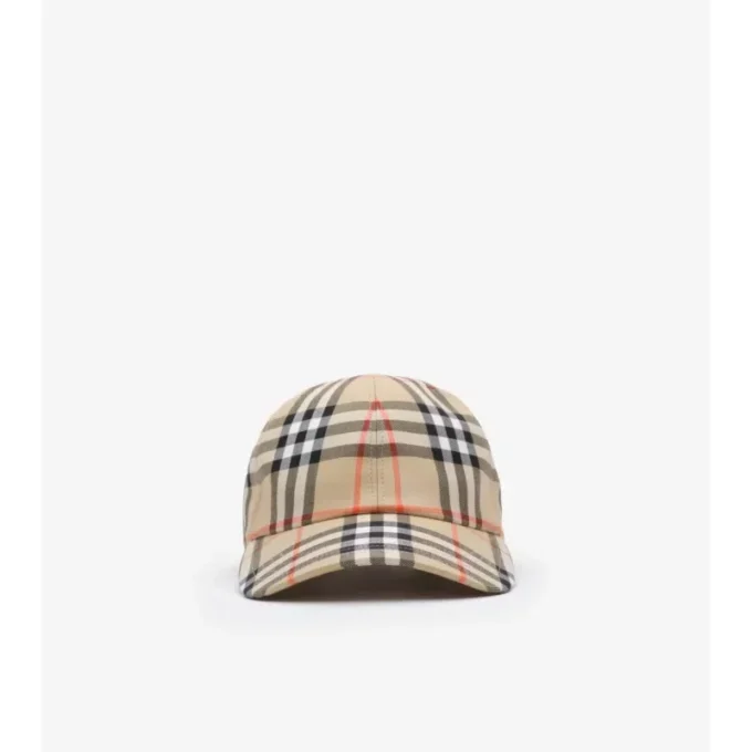 Check Cotton Baseball Cap