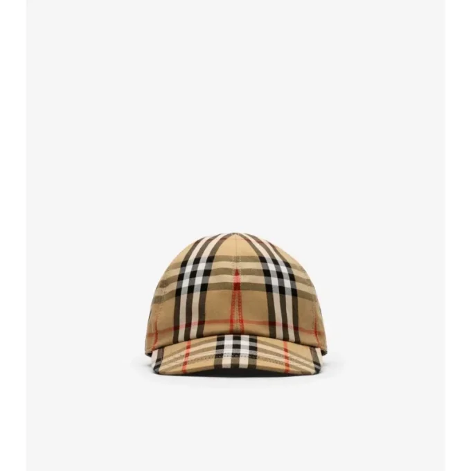 Check Cotton Baseball Cap