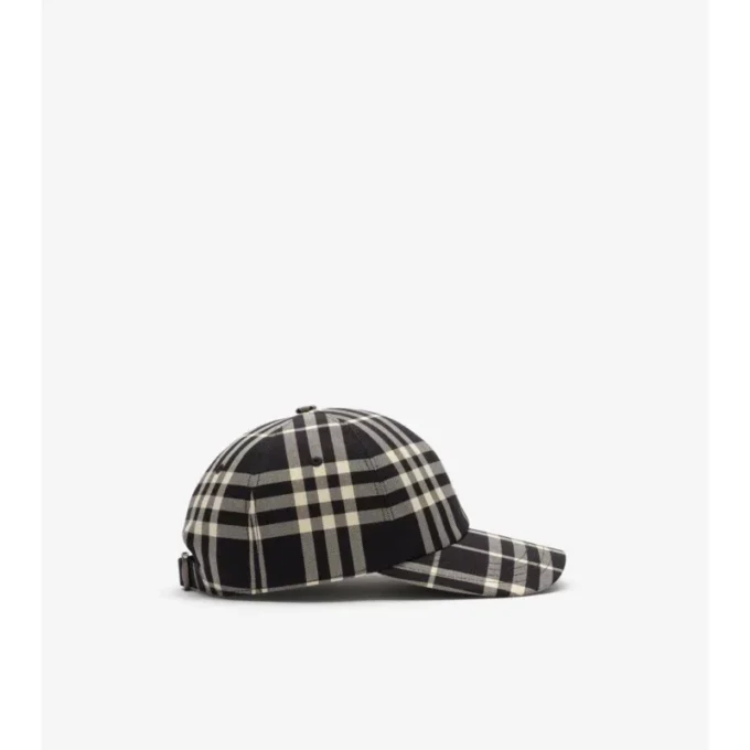 Check Cotton Baseball Cap