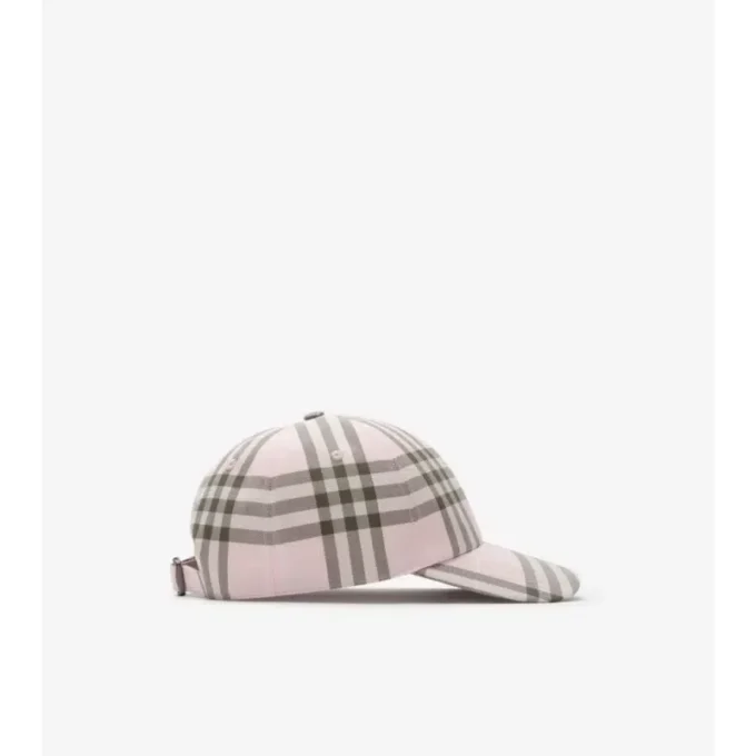 Check Cotton Baseball Cap