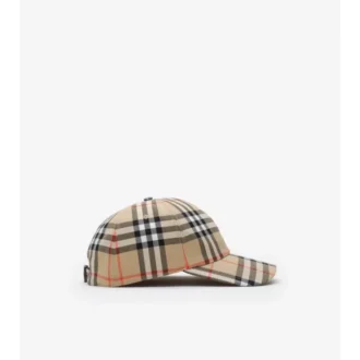 Check Cotton Baseball Cap