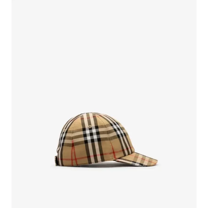 Check Cotton Baseball Cap