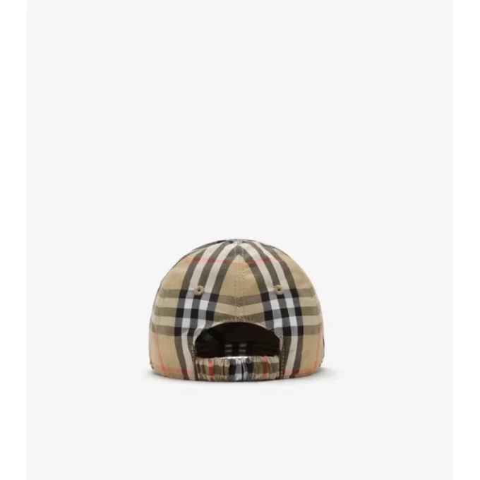 Check Cotton Baseball Cap