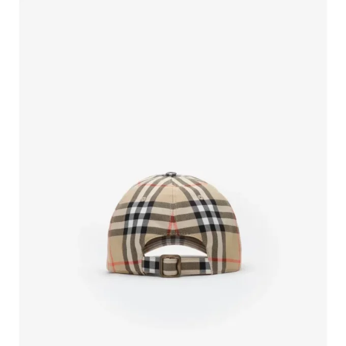 Check Cotton Baseball Cap