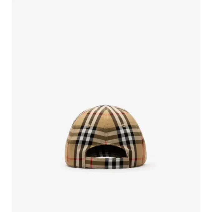 Check Cotton Baseball Cap