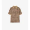 Check Cotton Blend Polo Shirt