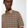 Check Cotton Blend Polo Shirt
