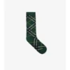 Check Cotton Blend Socks