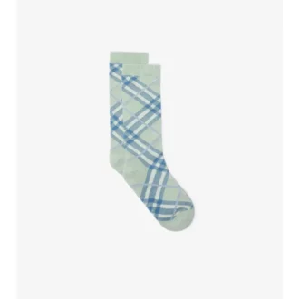 Check Cotton Blend Socks