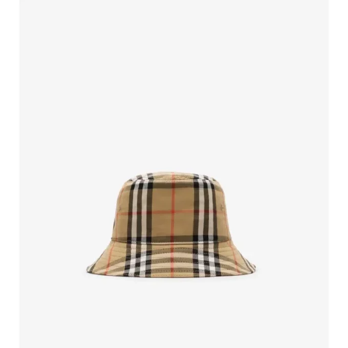 Check Cotton Bucket Hat