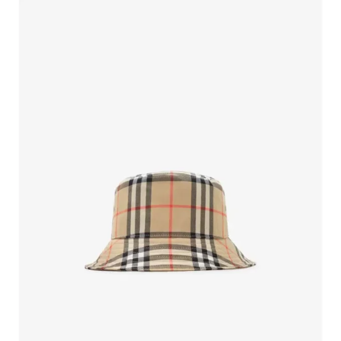 Check Cotton Bucket Hat