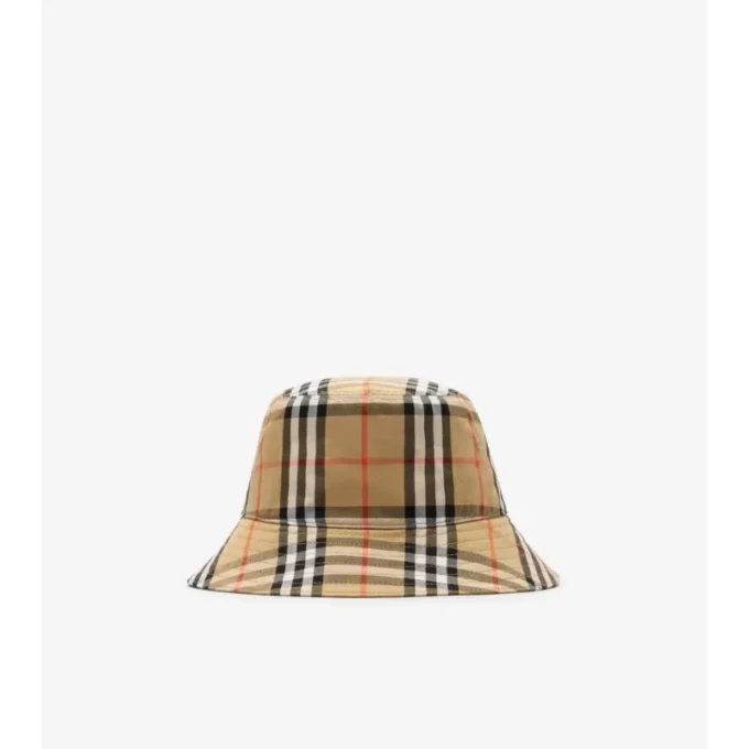 Check Cotton Bucket Hat