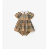 Check Cotton Dress with Bloomers