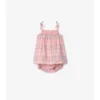 Check Cotton Dress with Bloomers