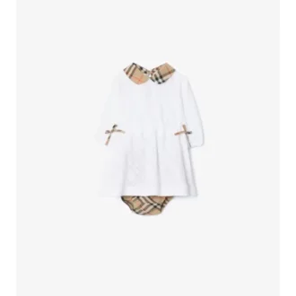 Check Cotton Dress with Bloomers