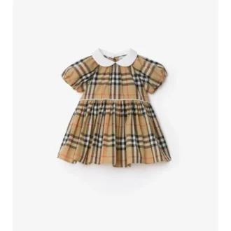 Check Cotton Dress with Bloomers