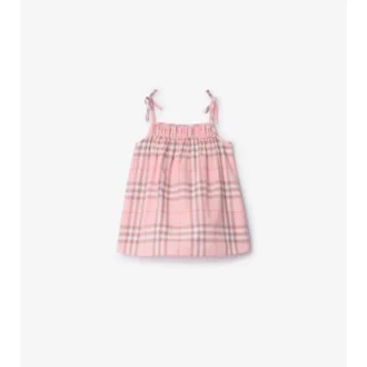 Check Cotton Dress with Bloomers