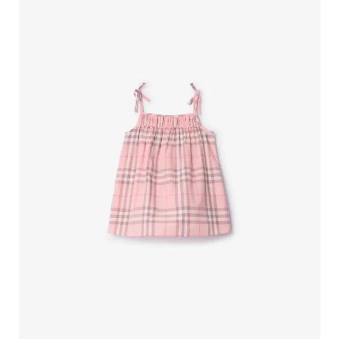 Check Cotton Dress with Bloomers