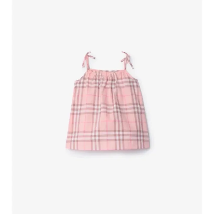 Check Cotton Dress with Bloomers