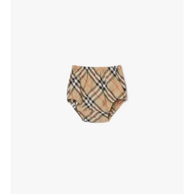 Check Cotton Dress with Bloomers