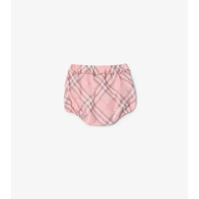 Check Cotton Dress with Bloomers