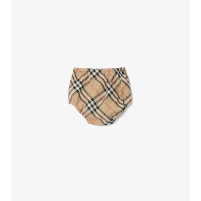 Check Cotton Dress with Bloomers