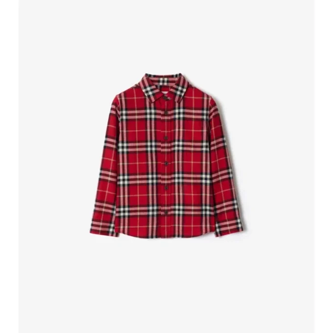 Check Cotton Flannel Shirt