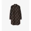 Check Cotton Flannel Shirt Dress
