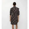 Check Cotton Flannel Shirt Dress