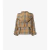 Check Cotton Hooded Trench Jacket