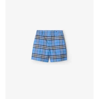 Check Cotton Oxford Shorts