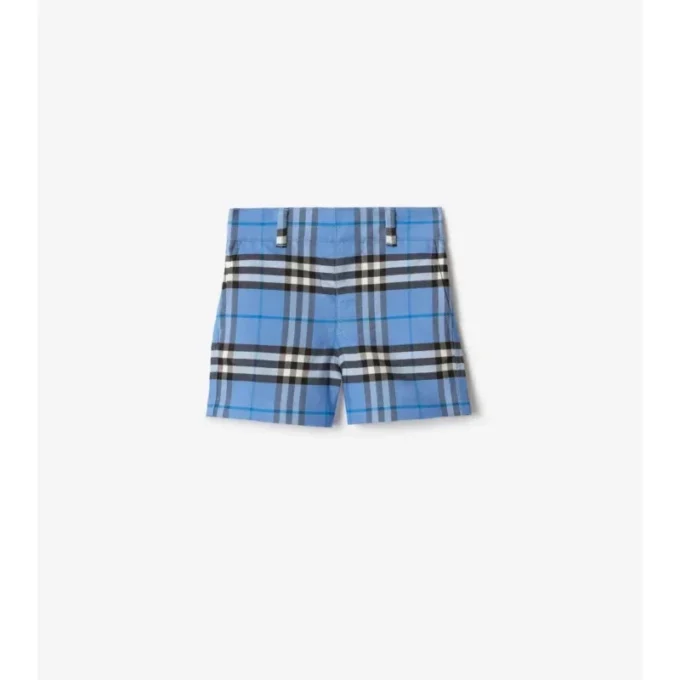 Check Cotton Oxford Shorts