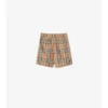Check Cotton Oxford Shorts