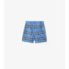 Check Cotton Oxford Shorts
