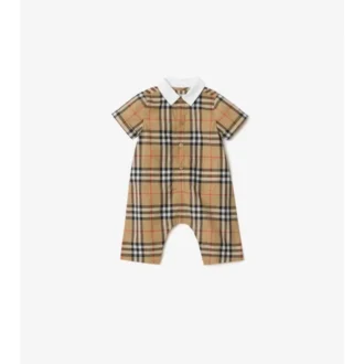 Check Cotton Playsuit