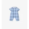 Check Cotton Playsuit