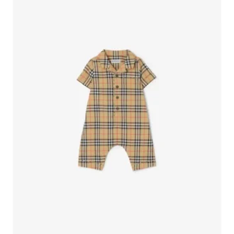 Check Cotton Playsuit