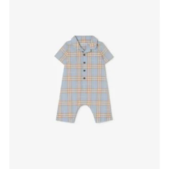 Check Cotton Playsuit