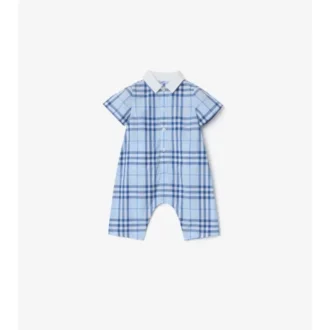 Check Cotton Playsuit