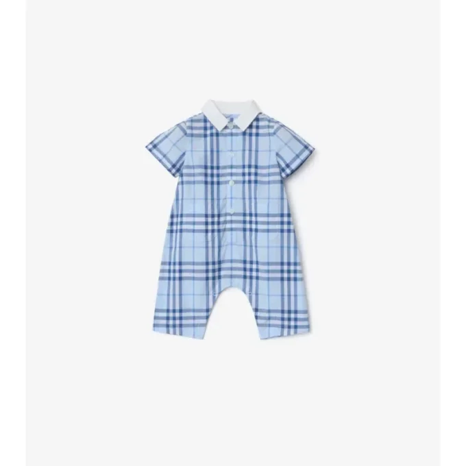Check Cotton Playsuit