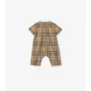 Check Cotton Playsuit