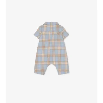 Check Cotton Playsuit
