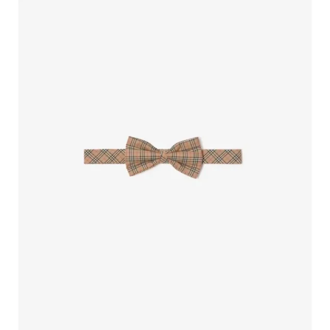 Check Cotton Poplin Bow Tie