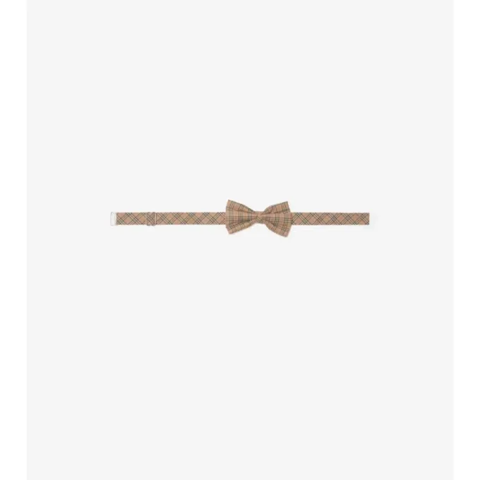 Check Cotton Poplin Bow Tie