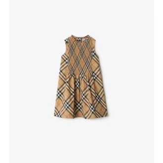 Check Cotton Poplin Dress