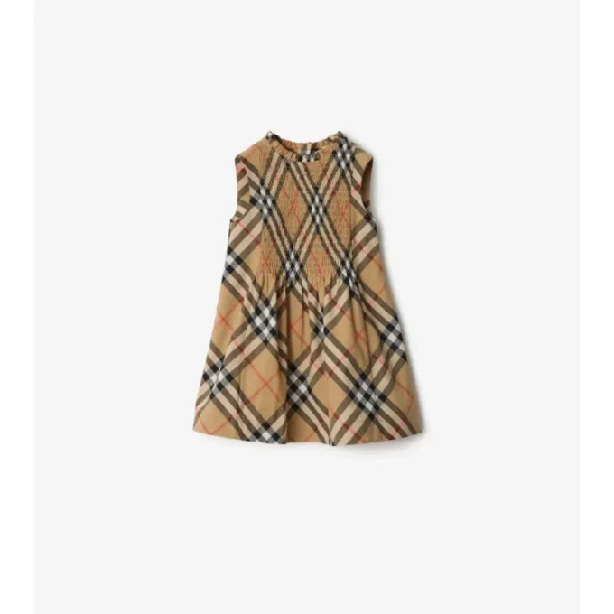 Check Cotton Poplin Dress